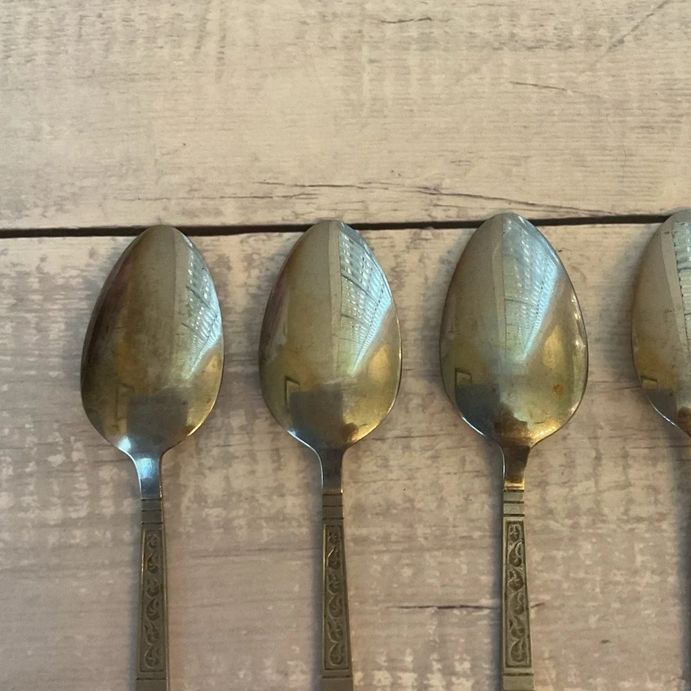 Riviera RIF4 Stainless Flatware Japan Set Of 6 Teaspoons MCM Vintage
